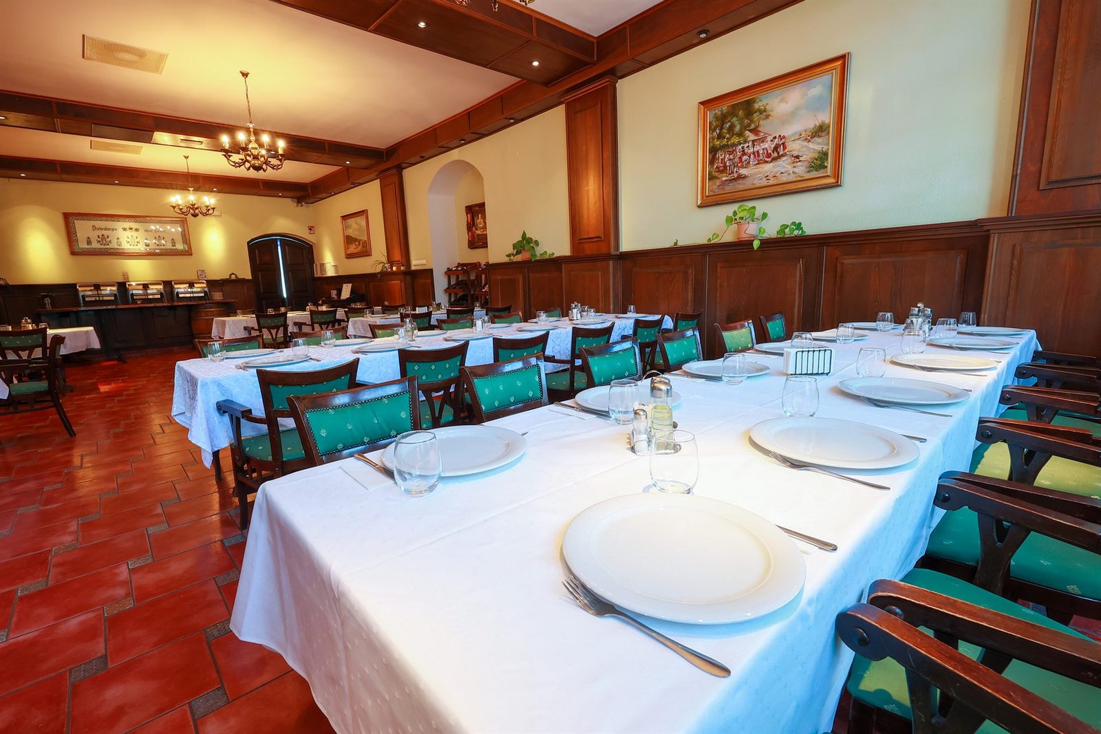 Salonul Verde, configurație banquet pentru evenimente private